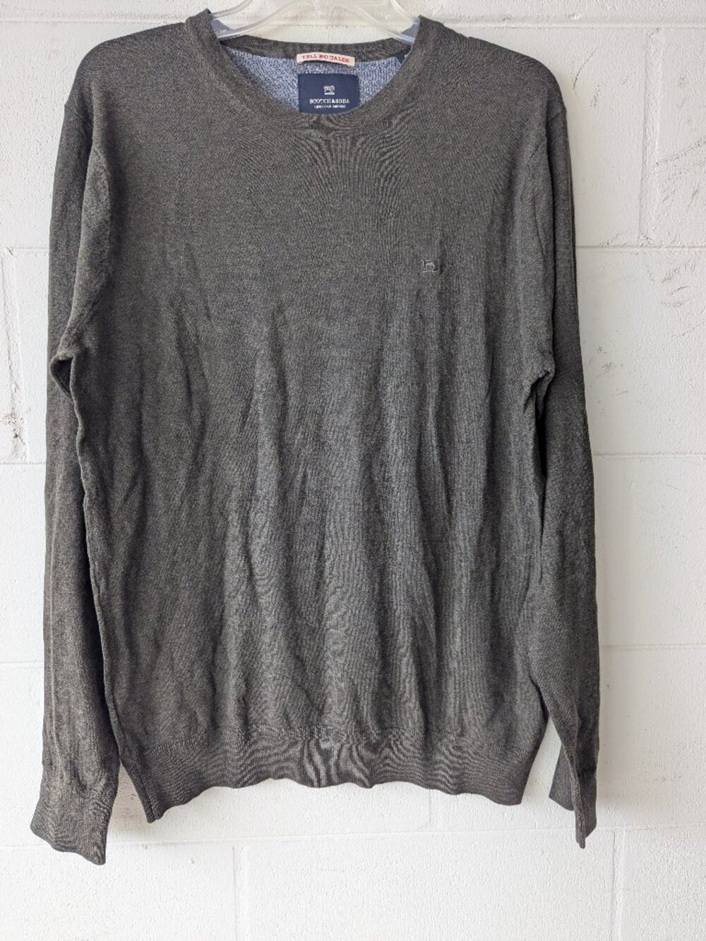 Scotch and Soda Tell No Tales Large Cotton Pullover Sweater